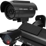 Camara falsa ir led vigilancia solar exterior camara de pared con diodo intermitente