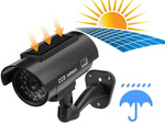 Camara falsa ir led vigilancia solar exterior camara de pared con diodo intermitente