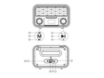 Cocina radio fm altavoz portátil bluetooth aux