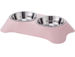 Comedero doble para perro gato metal 2 comederos buffet