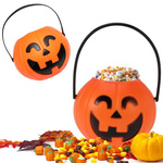 Cubo halloween calabaza caramelos contenedor grande