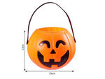 Cubo halloween calabaza caramelos contenedor grande