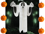 Fantasma colgante de papel halloween fantasma 3d decoración de papel doblado