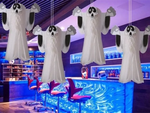 Fantasma colgante de papel halloween fantasma 3d decoración de papel doblado