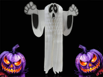 Fantasma colgante de papel halloween fantasma 3d decoración de papel doblado