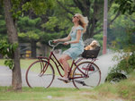 Gran cesta de la bicicleta cesta de la bicicleta tejida para el equipaje del perro gato