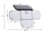 Lámpara solar 181 led con sensor de movimiento crepuscular + mando a distancia farola de jardín