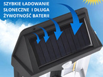 Lámpara solar con sensor de movimiento crepuscular 3 modos resistente al agua 1200lm