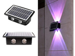 Lámpara solar led para fachada con sensor crepuscular aplique de pared