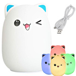 Led cat night light rgb touch