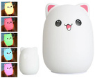 Led cat night light rgb touch