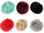 Llavero bolso pompon peluche