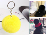 Llavero bolso pompon peluche