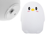 Luz nocturna infantil led pingüino rgb touch usb