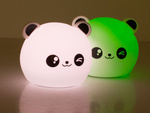 Luz nocturna infantil panda rgb led mando a distancia usb