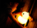 Luz nocturna led para niños rgb duck touch