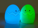 Luz nocturna led para niños rgb egg touch