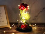 Rosa eterna en caja luminosa de cristal led de regalo