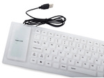 Silicona goma teclado blanco usb silencioso