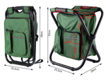 Silla de pesca con mochila bolsa plegable 3en1