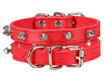 Tachonado collar de perro de cuero ecológico ajustable l