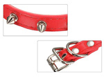 Tachonado collar de perro de cuero ecológico ajustable l