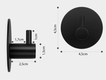 Toallero redondo de un gancho autoadhesivo acero negro