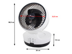 Ventilador de sobremesa silencioso + mando a distancia