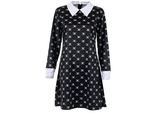 Vestido miercoles disfraz addams niños halloween disfraz 135